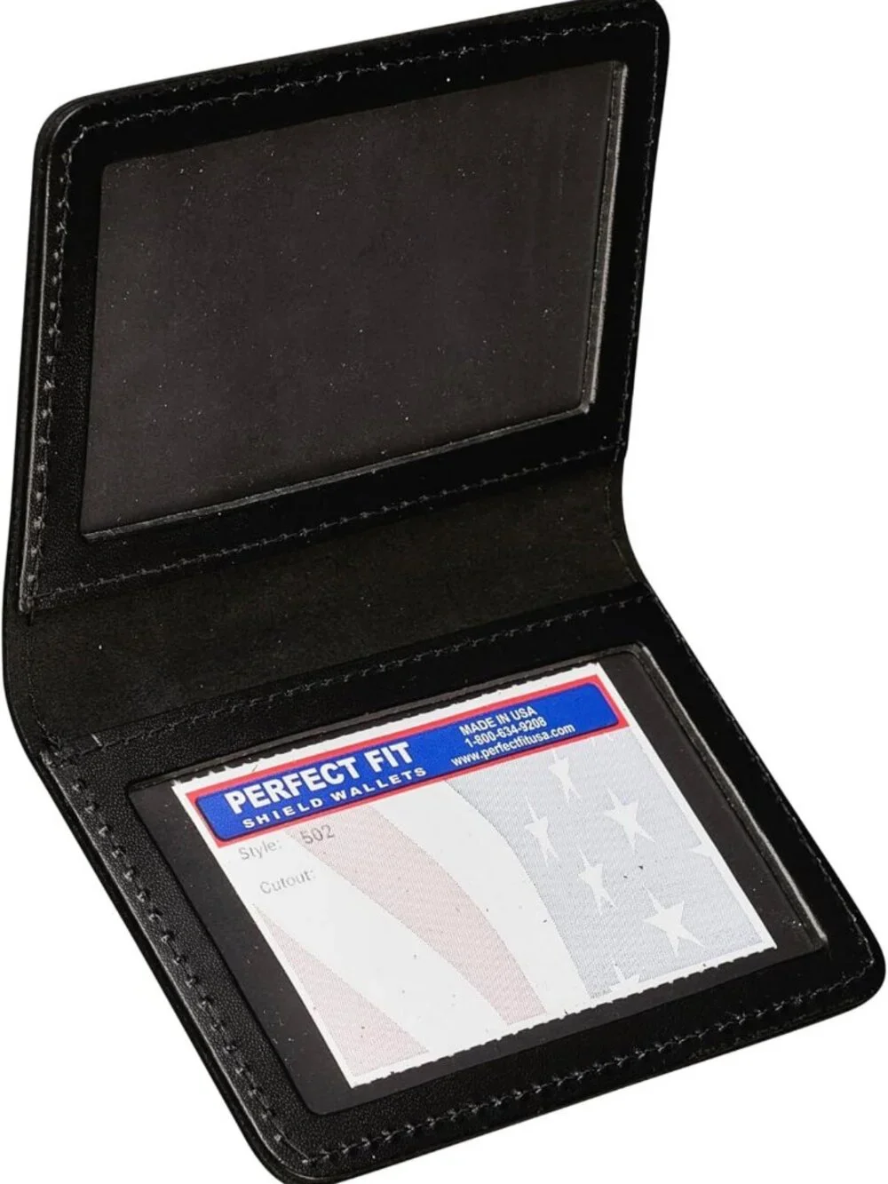 Slim Leather Bifold Wallet with 2 ID Slots, Dual Card Holder, Perfect Fit